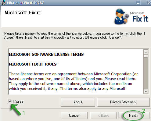 installing Microsoft Fix it